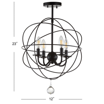 Alma 12" Metal LED Flush Mount - JONATHAN Y
